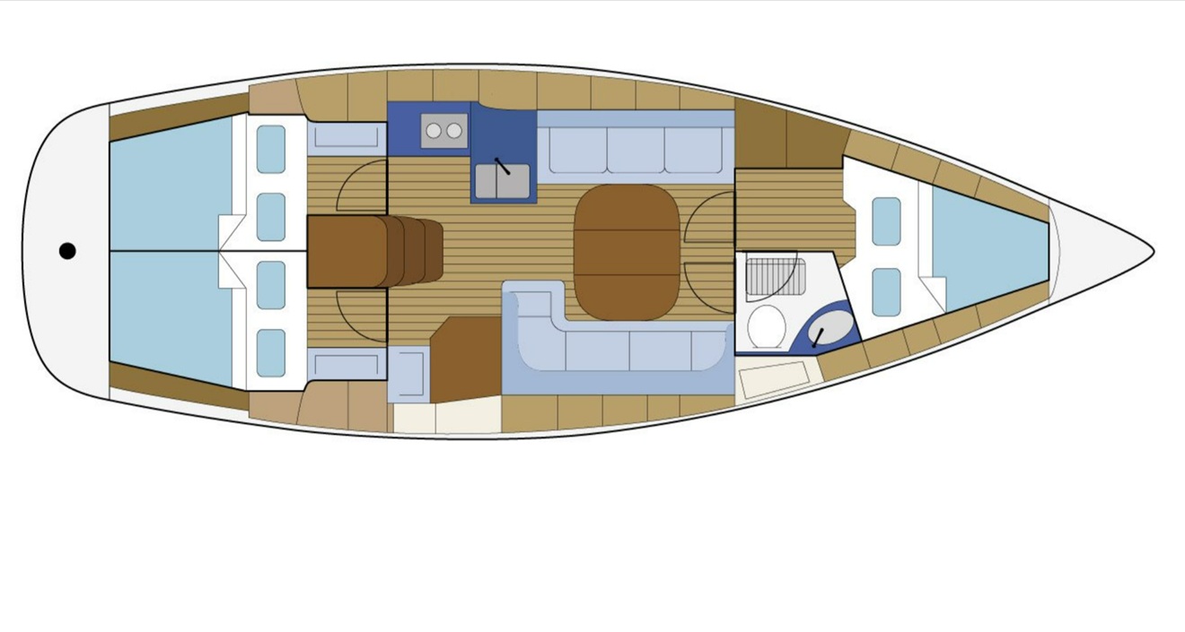 Callirhoe Bavaria 37 Cruiser elrendezés